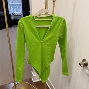 NWOTGreen Long Sleeve Bodysuit